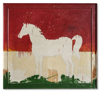 Grande quadro equestre italiano - Mario Schifano