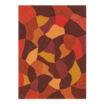 Untitled
1975
acrylic on wood, signed and dated 'HR Ocamp '75' lower right; with personal inscription and dedication on the reverse dated May 1, 1975
12 x 9in (30.4 x 22.8cm - Hernando Ocampo