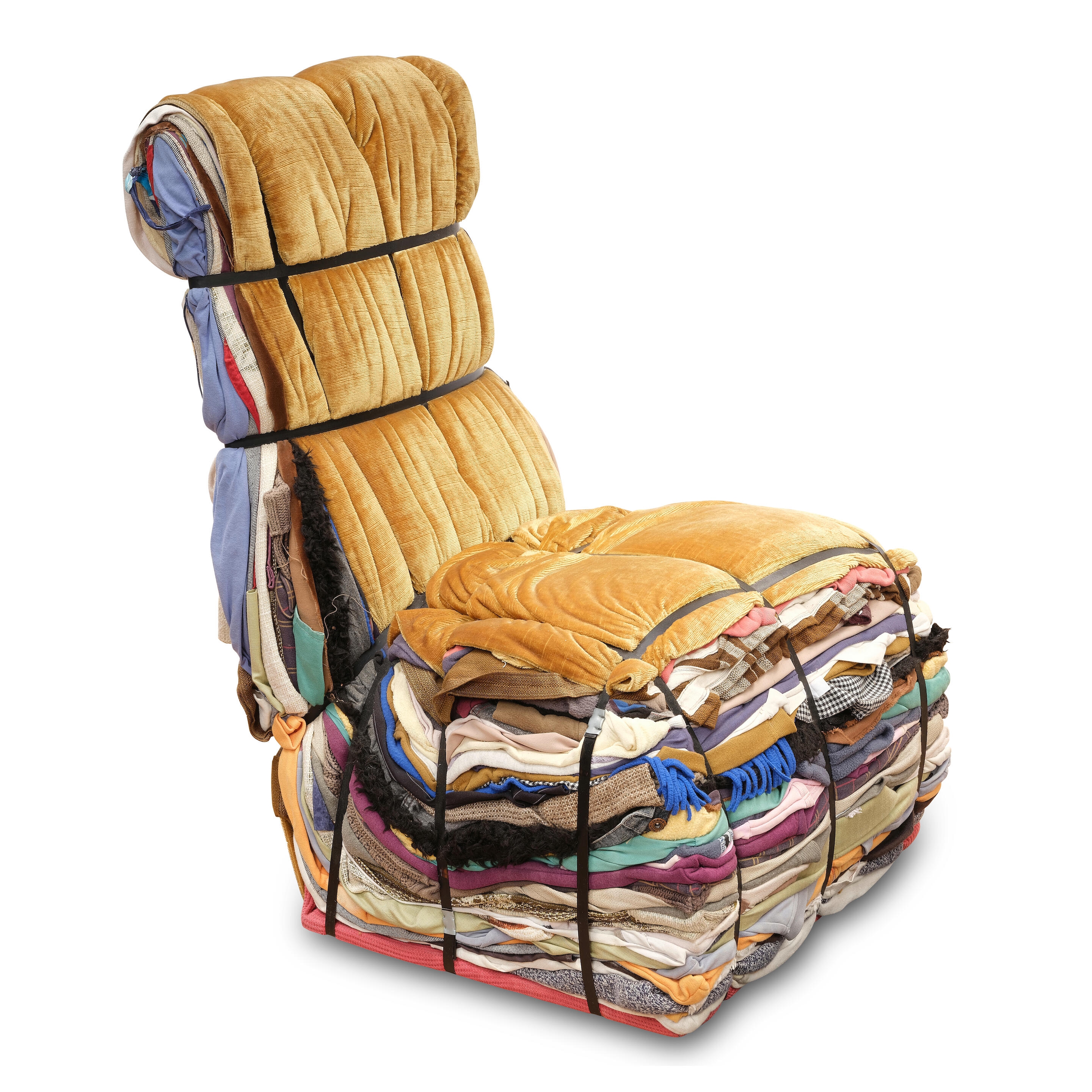Tejo Remy | Rag Chair circa 1991 textiles, wood, metal height 34in (86 ...