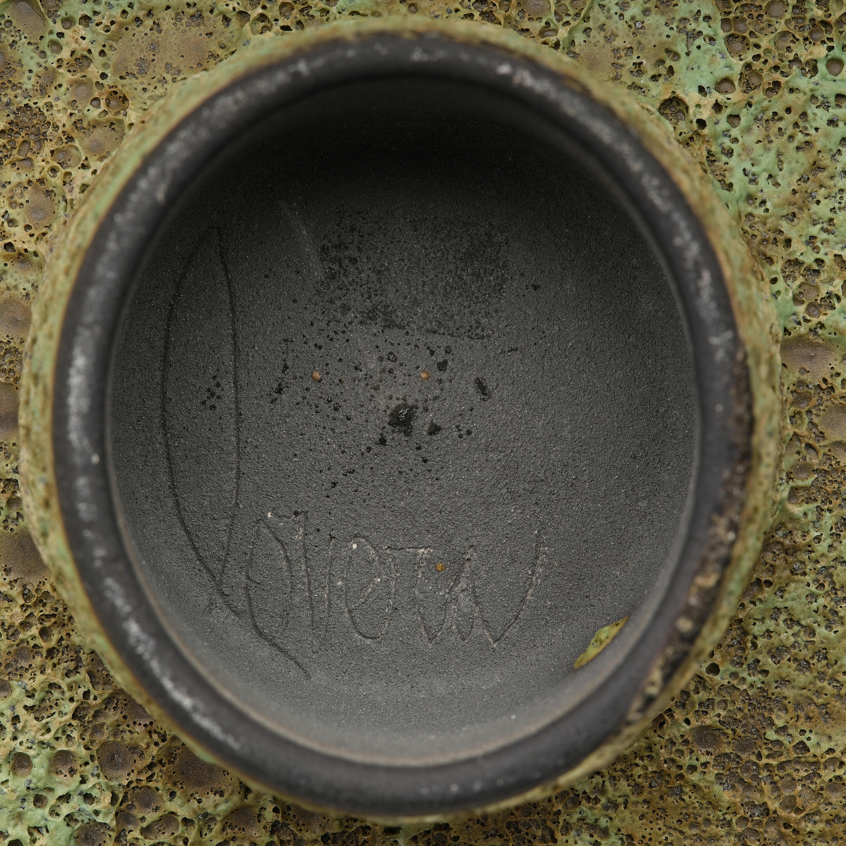 James Lovera | Folded Bowl crater glazed earthenware, incised 'lovera ...