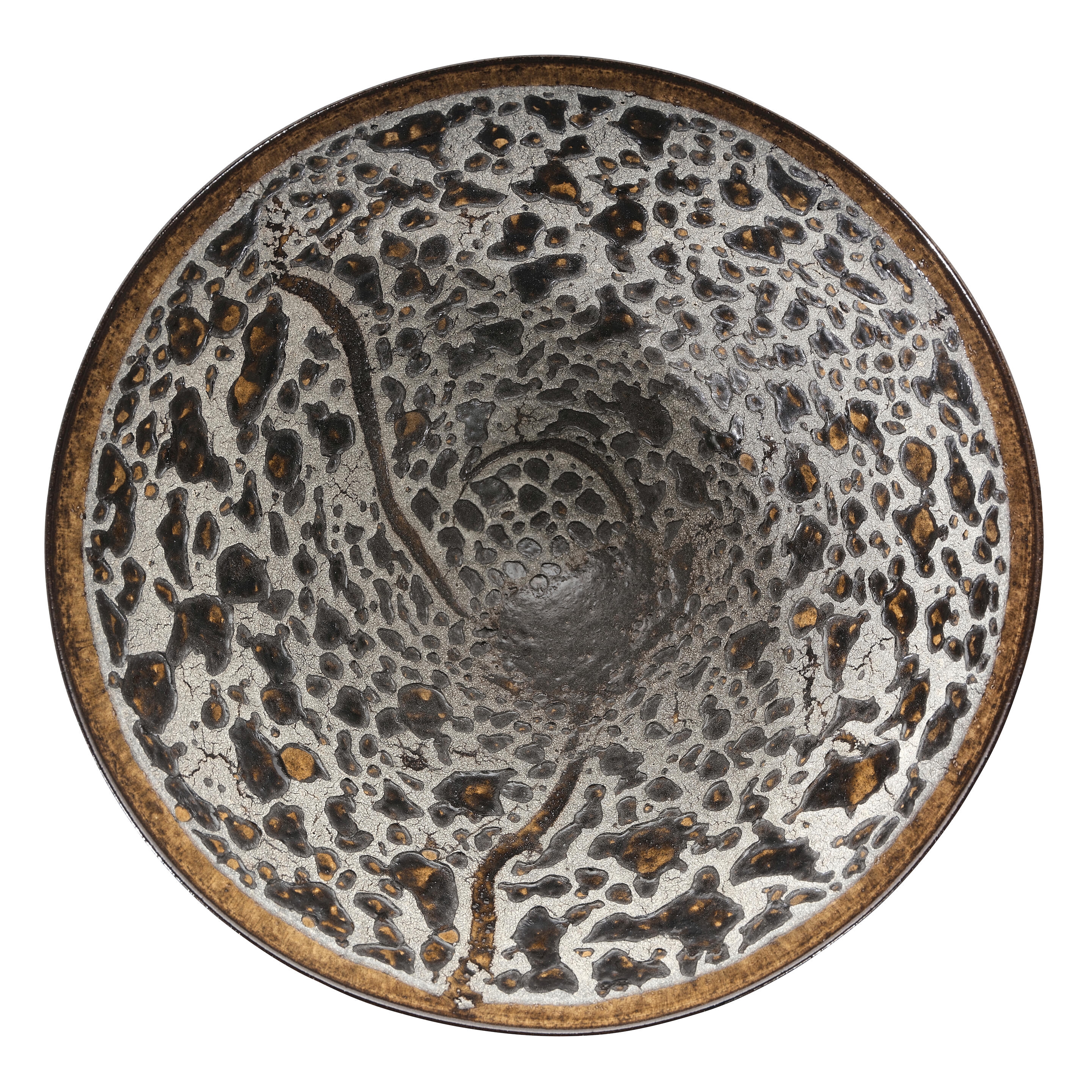 James Lovera | Footed Bowl crater glazed earthenware, incised 'lovera ...