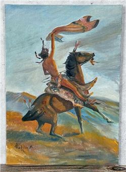 Medicine Indian Oil Painting - Bud Cree Medicine