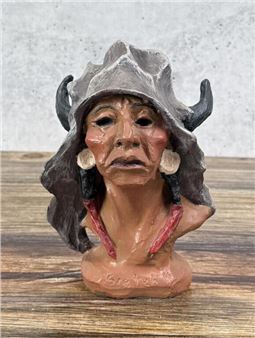 Native American Indian Plaster Model - Gordon Monroe