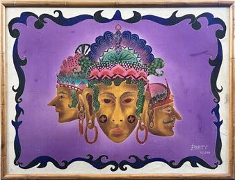 A Painting of Hindu Deities, a Signature Beety Yogya - Beety Yogya