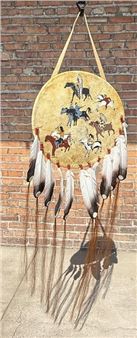 Native American Leather Shield - Sherry Acree
