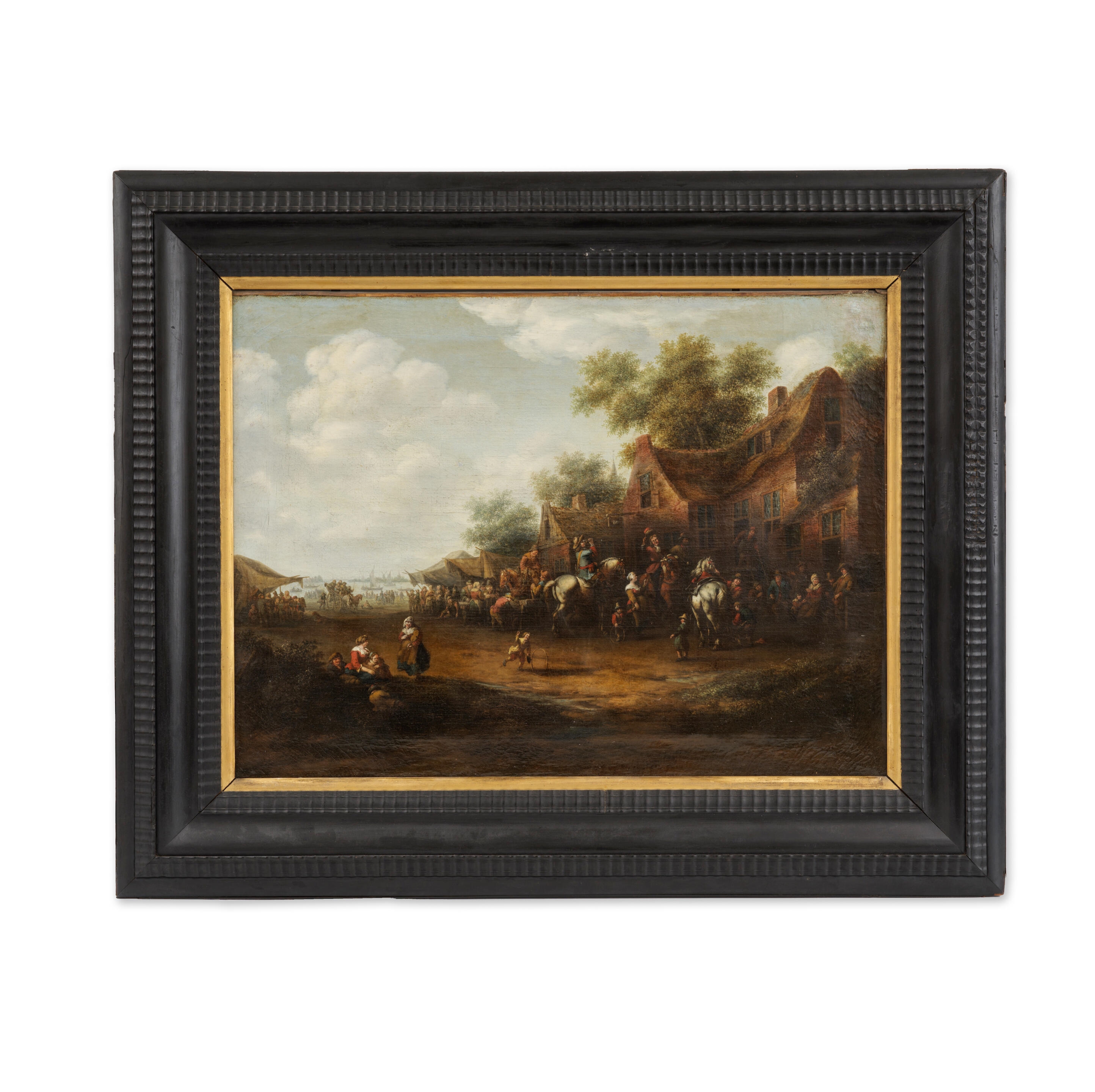 Artwork by Eise Aetes Ruytenbach, Scène villageoise, Made of oil on canvas