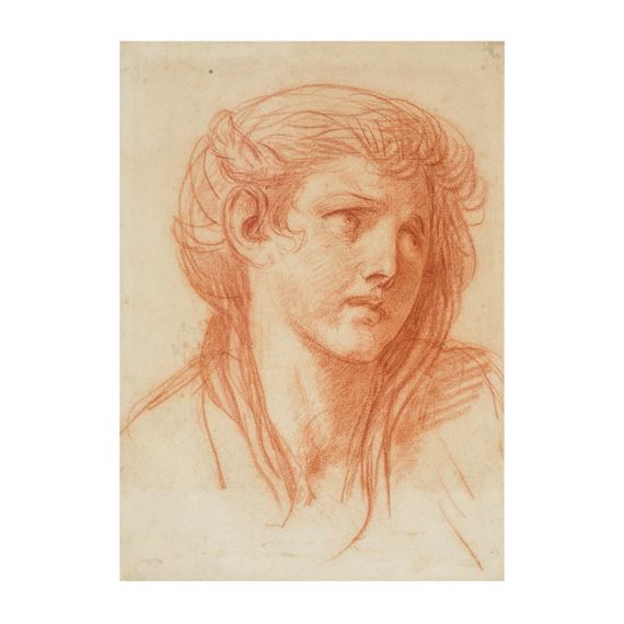 Recto : Tête de jeune fille expressive ; Verso : Tête de fille - Jean-Baptiste Greuze