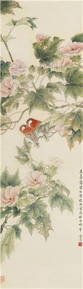 Hibiscus and Beautiful Birds - Chen Zhifo
