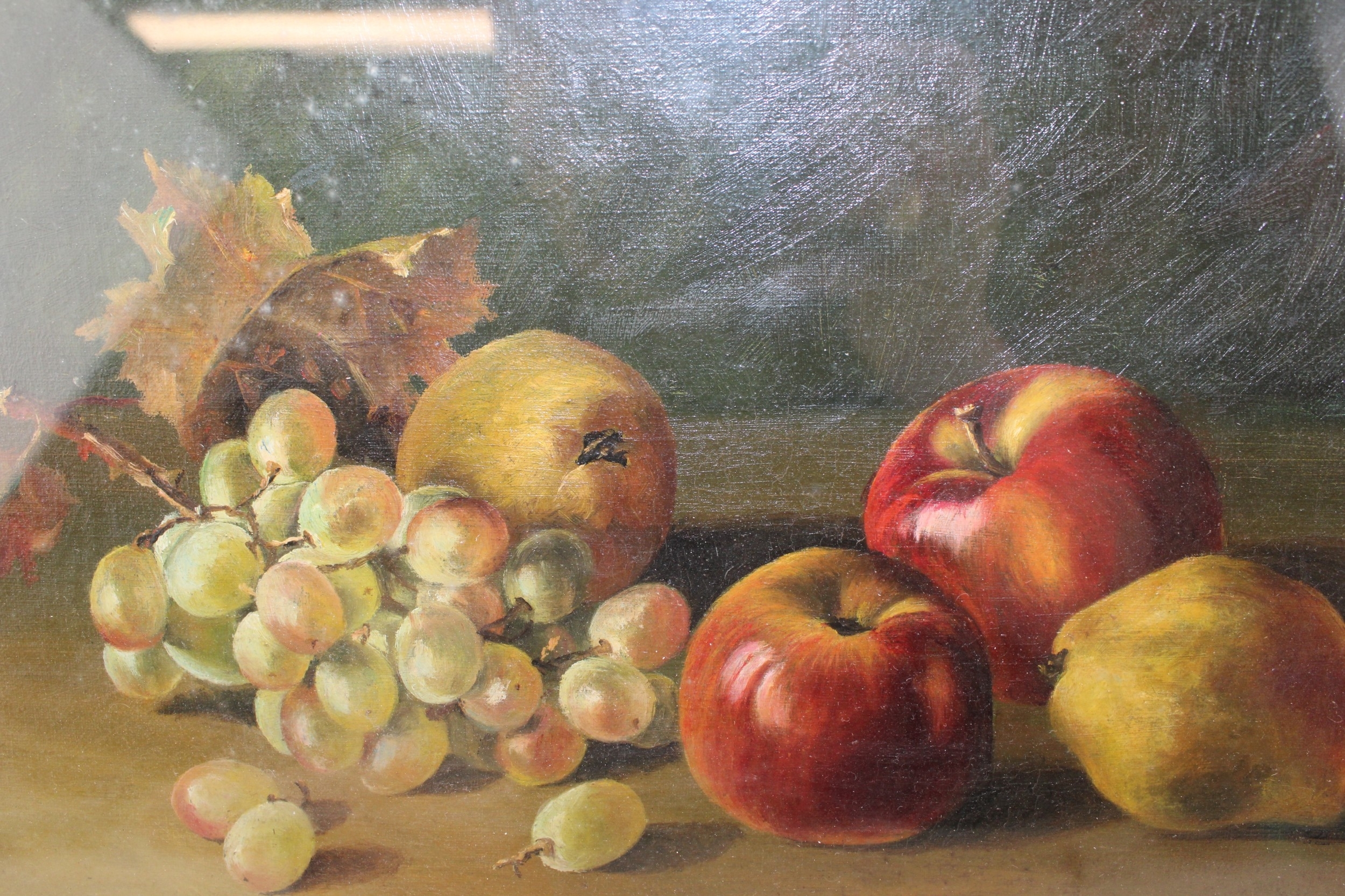 Artwork by Charles Howson Bennett, still life fruit scene, Made of Oil On Canvas