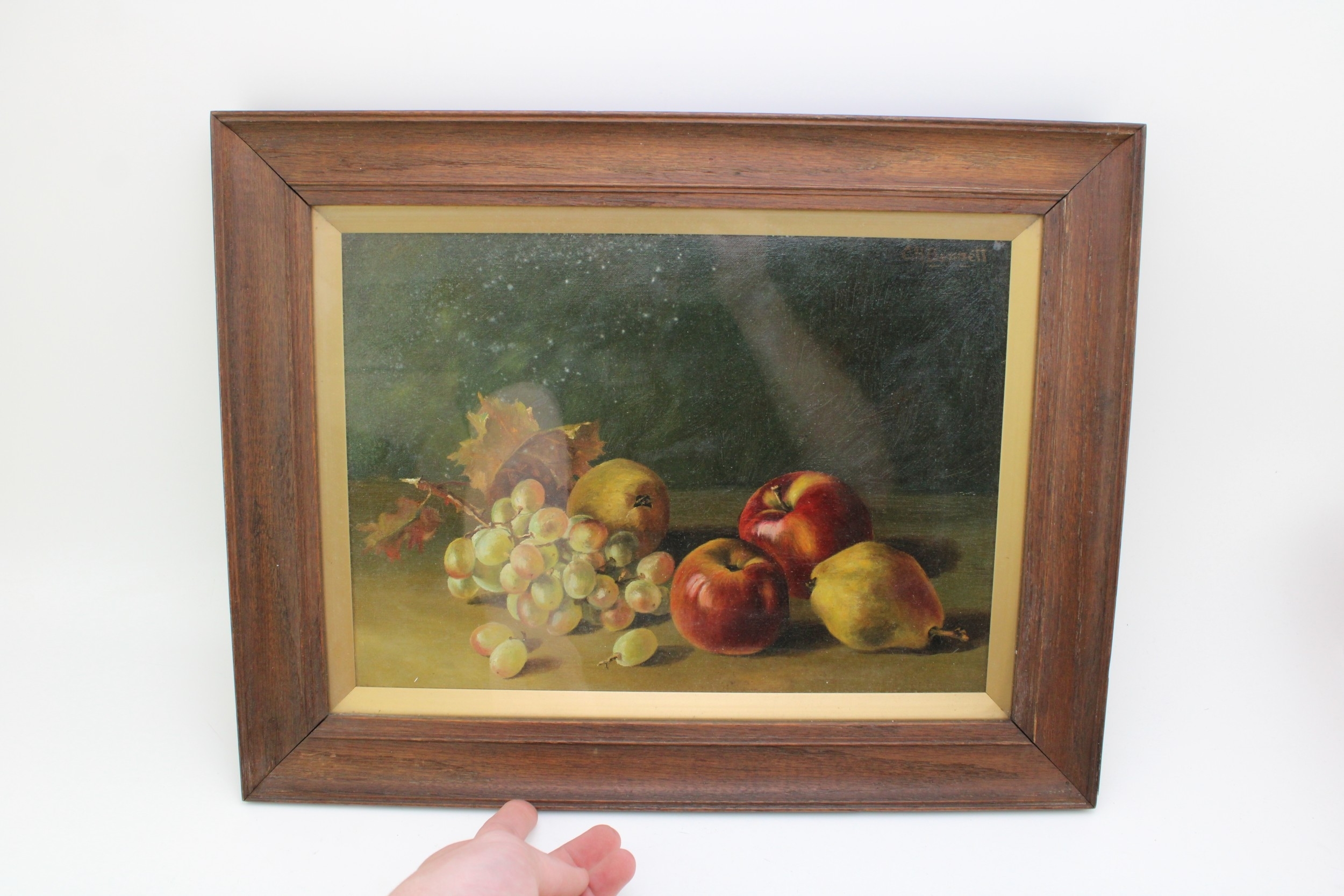 Artwork by Charles Howson Bennett, still life fruit scene, Made of Oil On Canvas