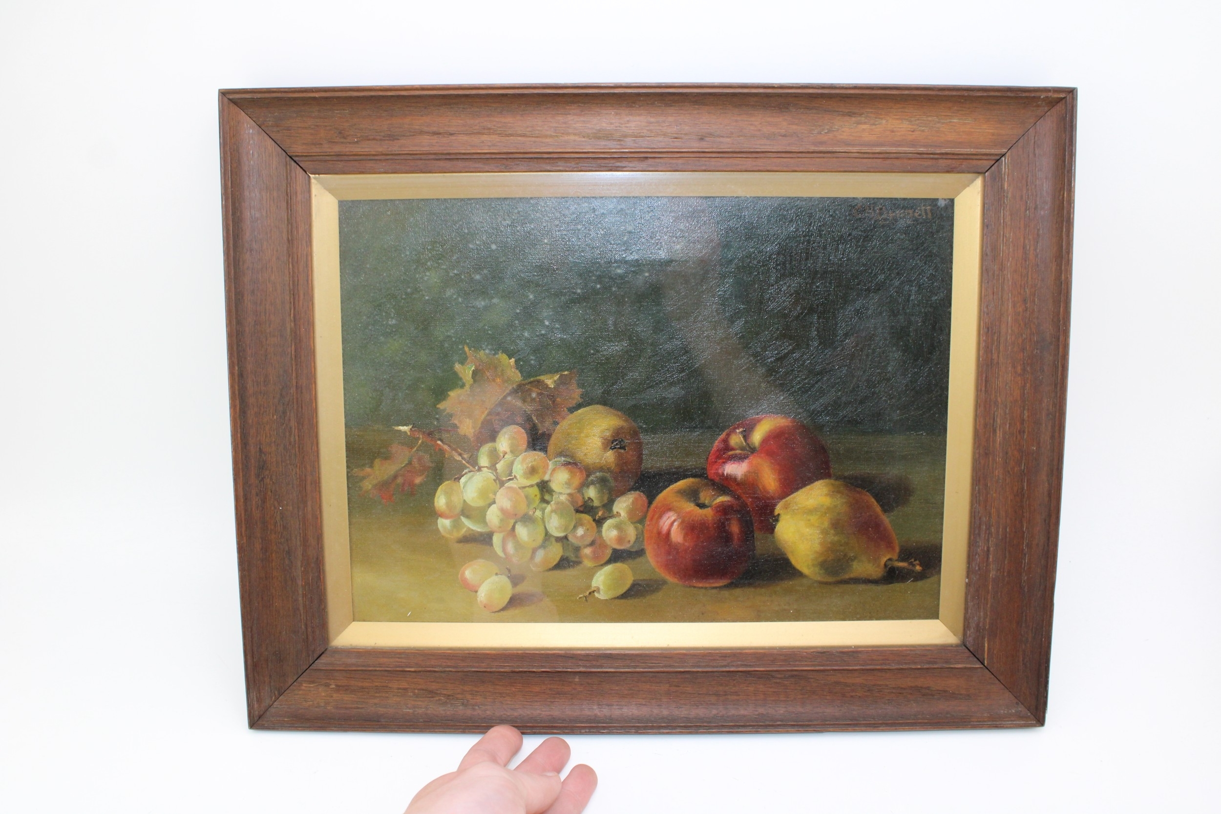 Artwork by Charles Howson Bennett, still life fruit scene, Made of Oil On Canvas