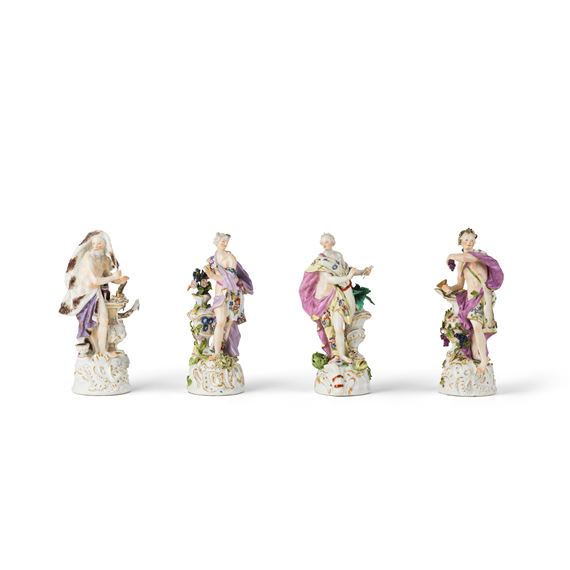 A rare set of four Meissen figures allegorical of "The Seasons" - Johann Joachim Kändler