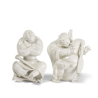 Two Berlin (KPM) white figures of musicians, dated 1968 - Paul Emil Börner