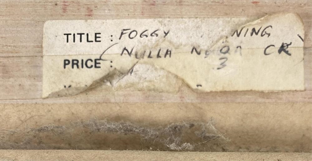 Artwork by Kevin John Best, Foggy Morning, Made of Oil On Board