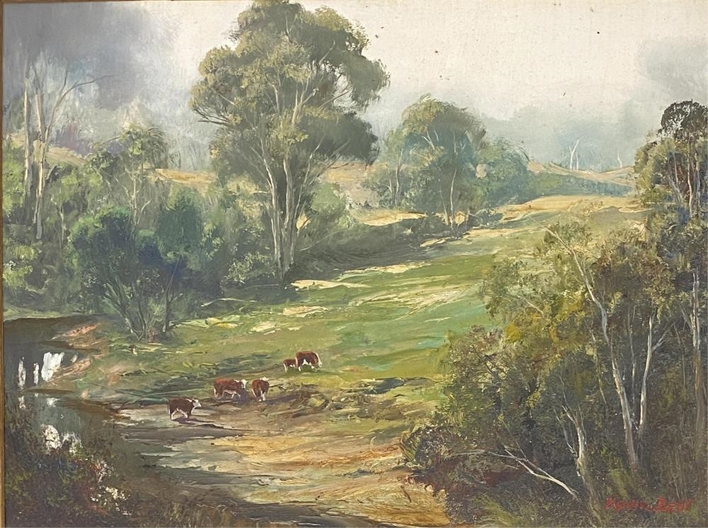 Artwork by Kevin John Best, Foggy Morning, Made of Oil On Board