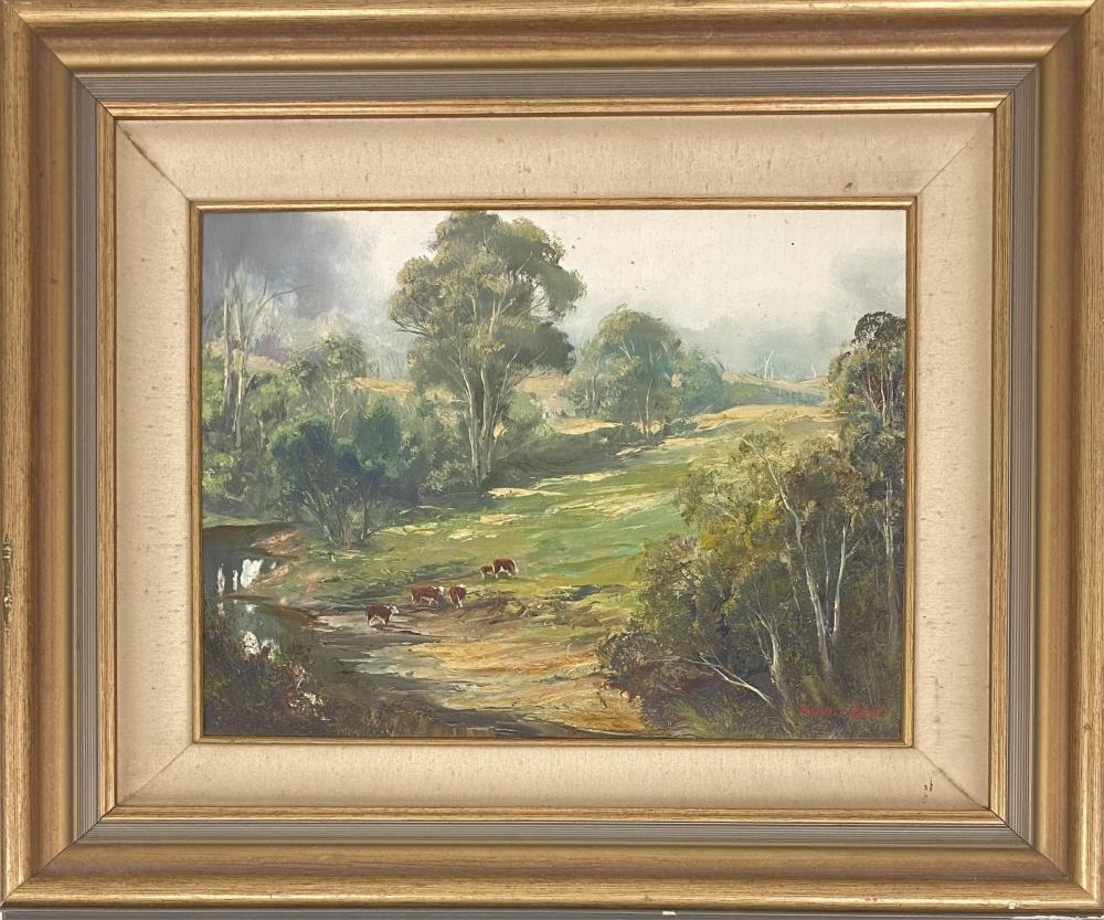 Artwork by Kevin John Best, Foggy Morning, Made of Oil On Board