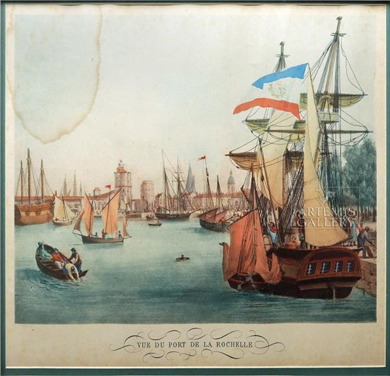 La Rochelle by Ambroise-Louis Garneray, ca. 1830 to 1850 CE
