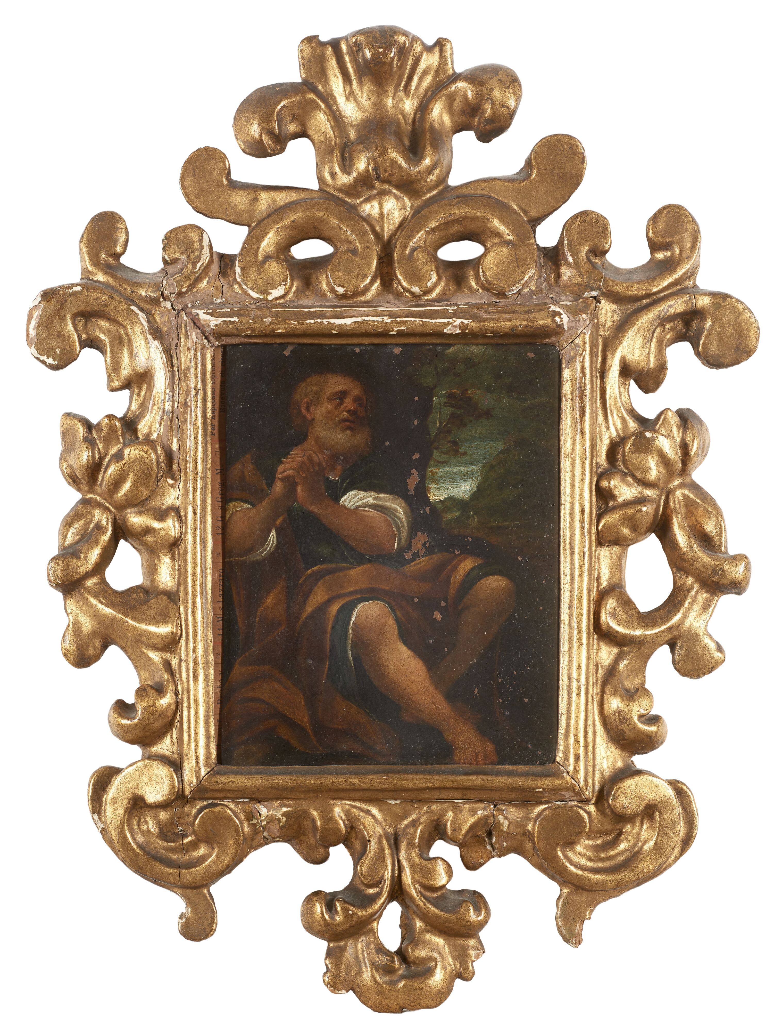 Artwork by Bolognese School, 17th Century, Crying of Saint Peter, Made of oil on copper