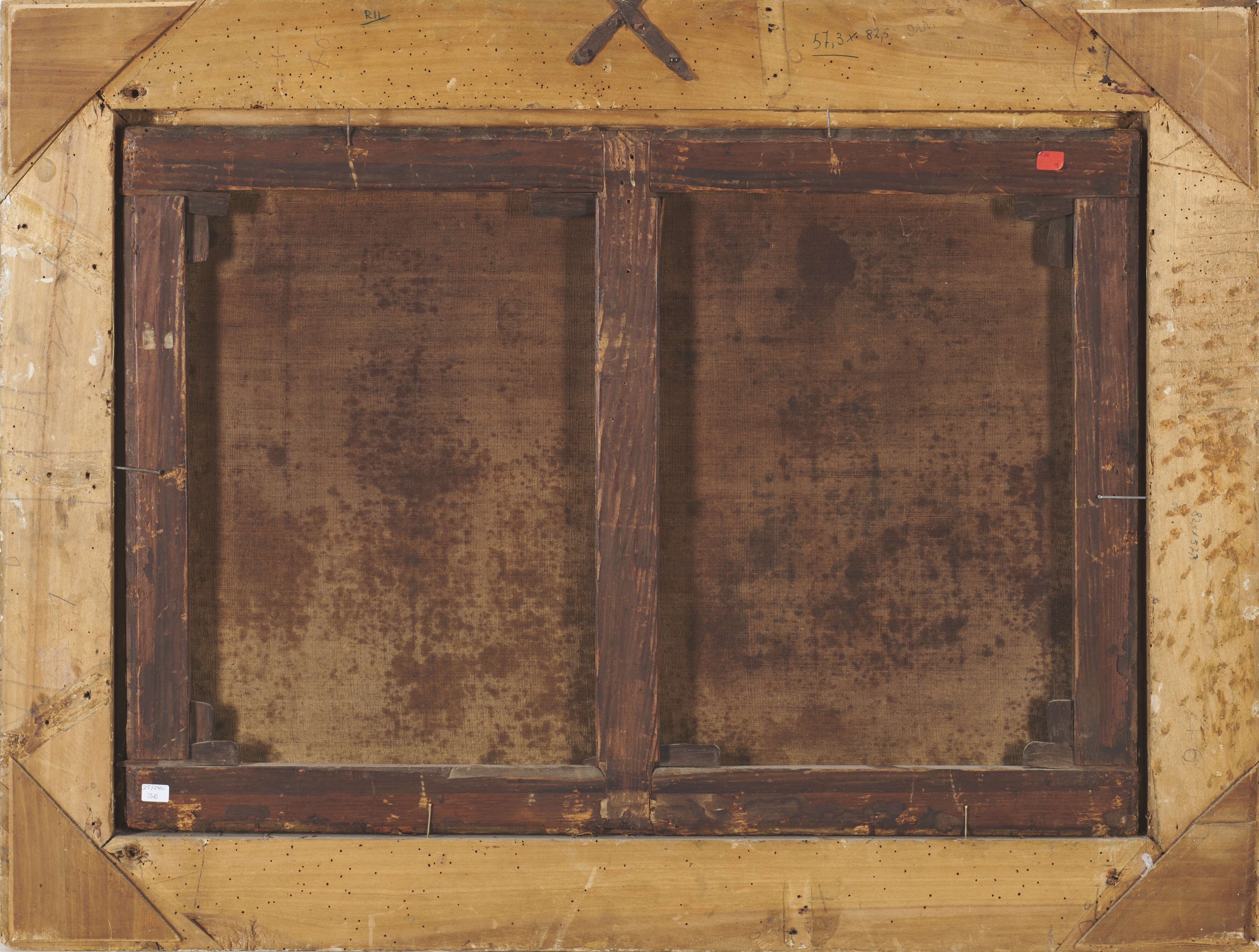 Artwork by Roman School, 17th Century, Composition with fruit basket, Made of oil on canvas