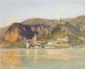 Blick über die Donau auf Dürnstein in der Wachau - Siegfried Stoitzner