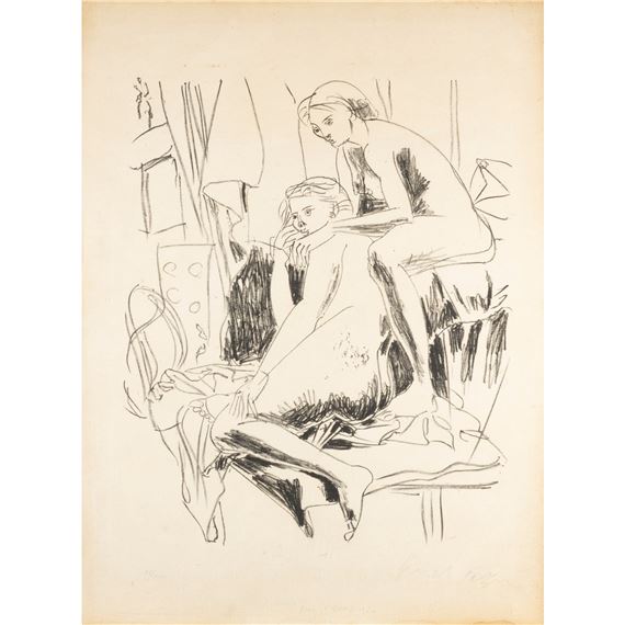 Due nudi in interno - Pericle Fazzini