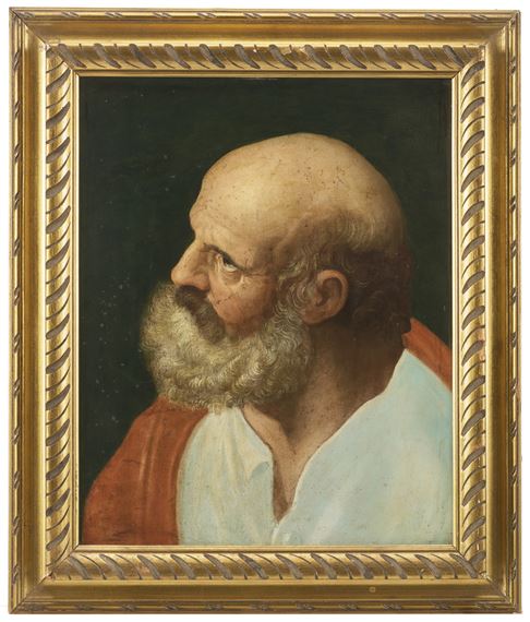 Portrait of a bearded man - Roman School, 19th Century
