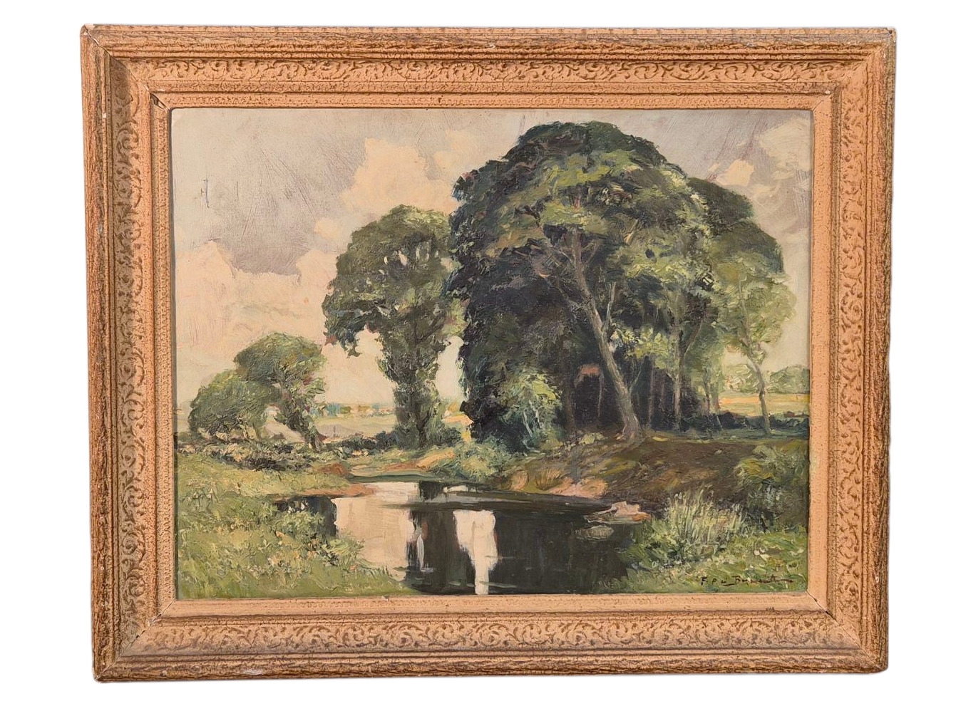 Artwork by Francesco Pablo de Besperato, Landscape near Canterbury, Made of Oil On Canvas