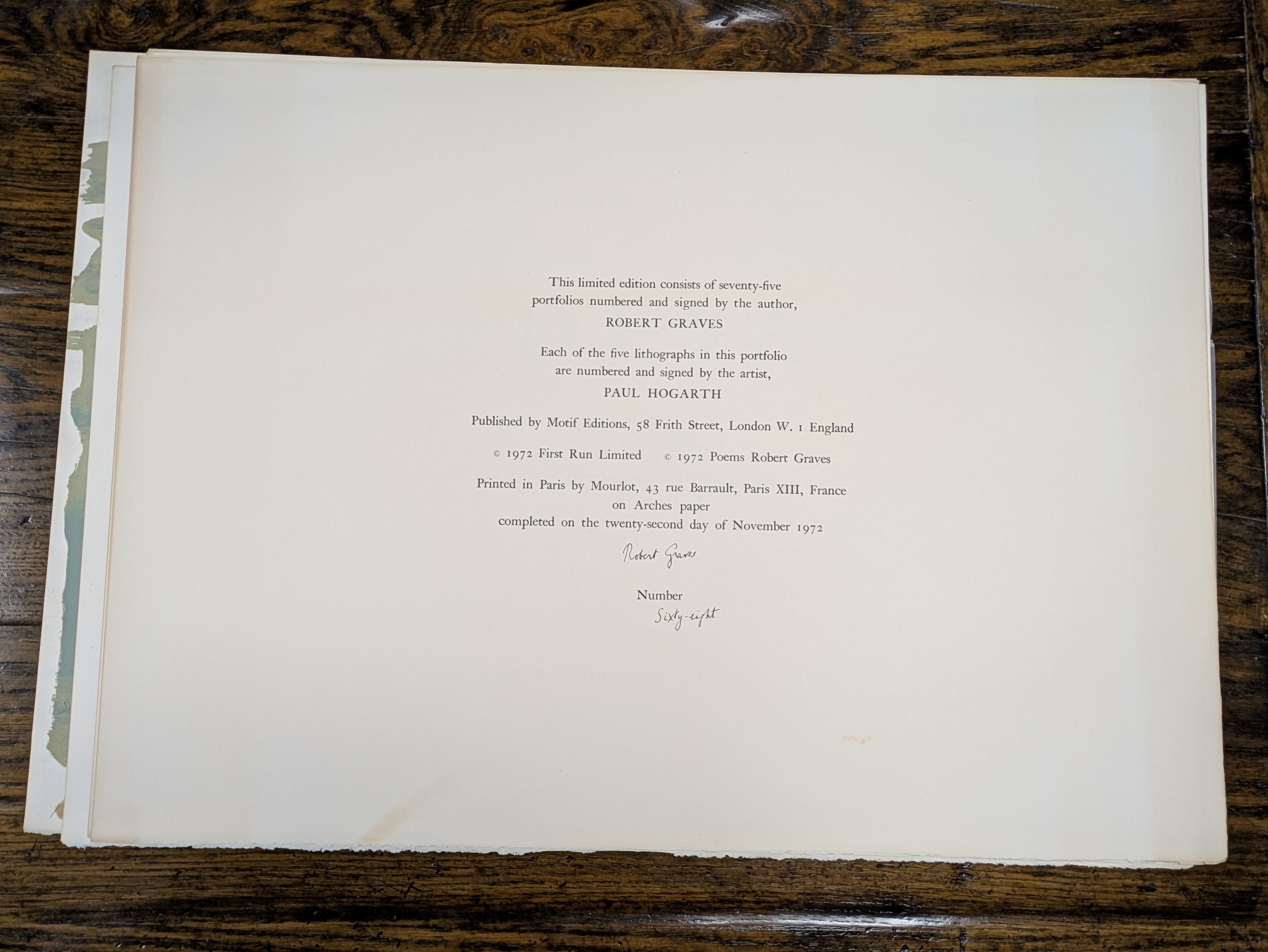 Artwork by Paul Hogarth, Deya - the complete portfolio of five poems and lithographs, Made of Lithographs