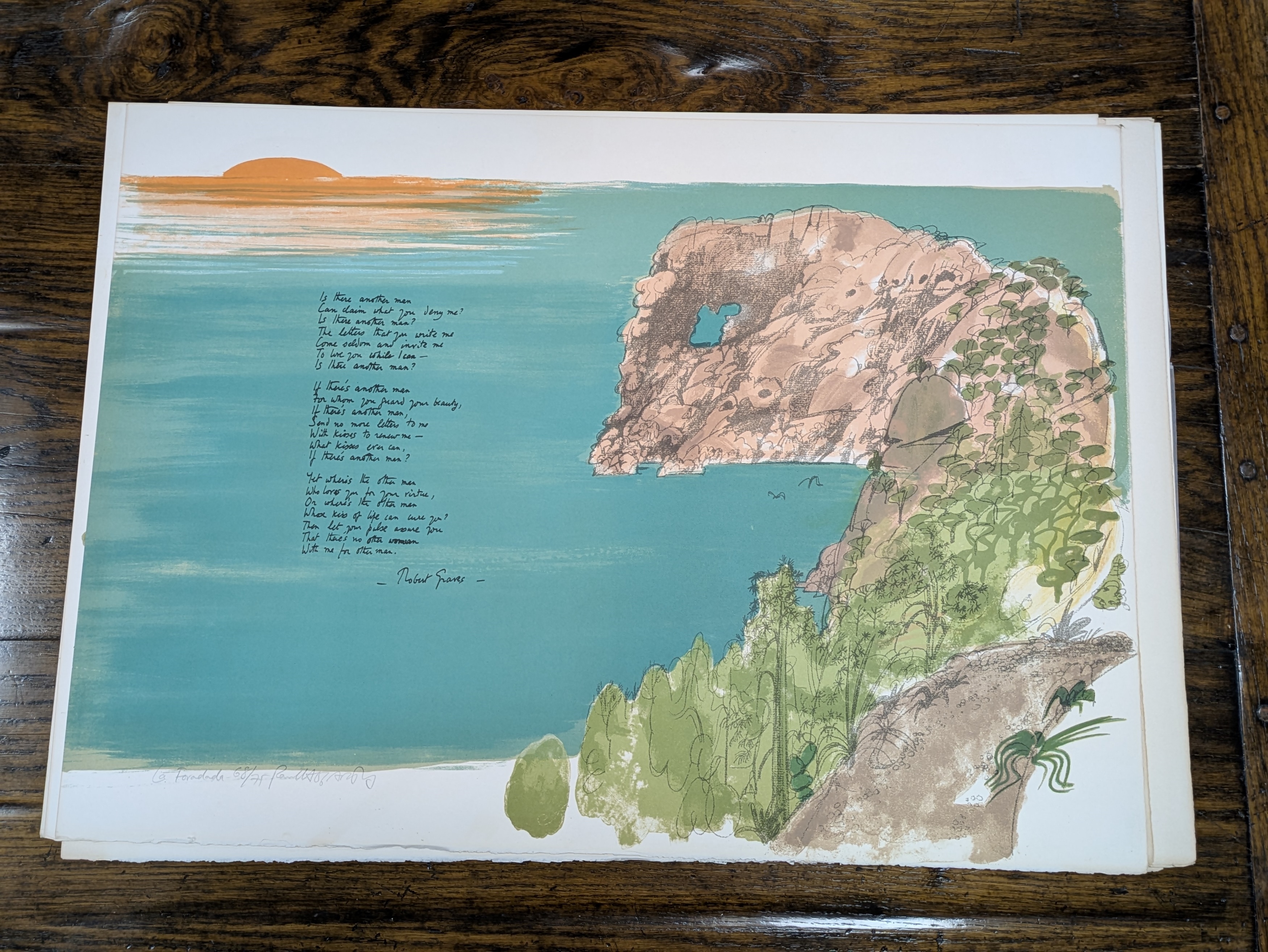 Artwork by Paul Hogarth, Deya - the complete portfolio of five poems and lithographs, Made of Lithographs