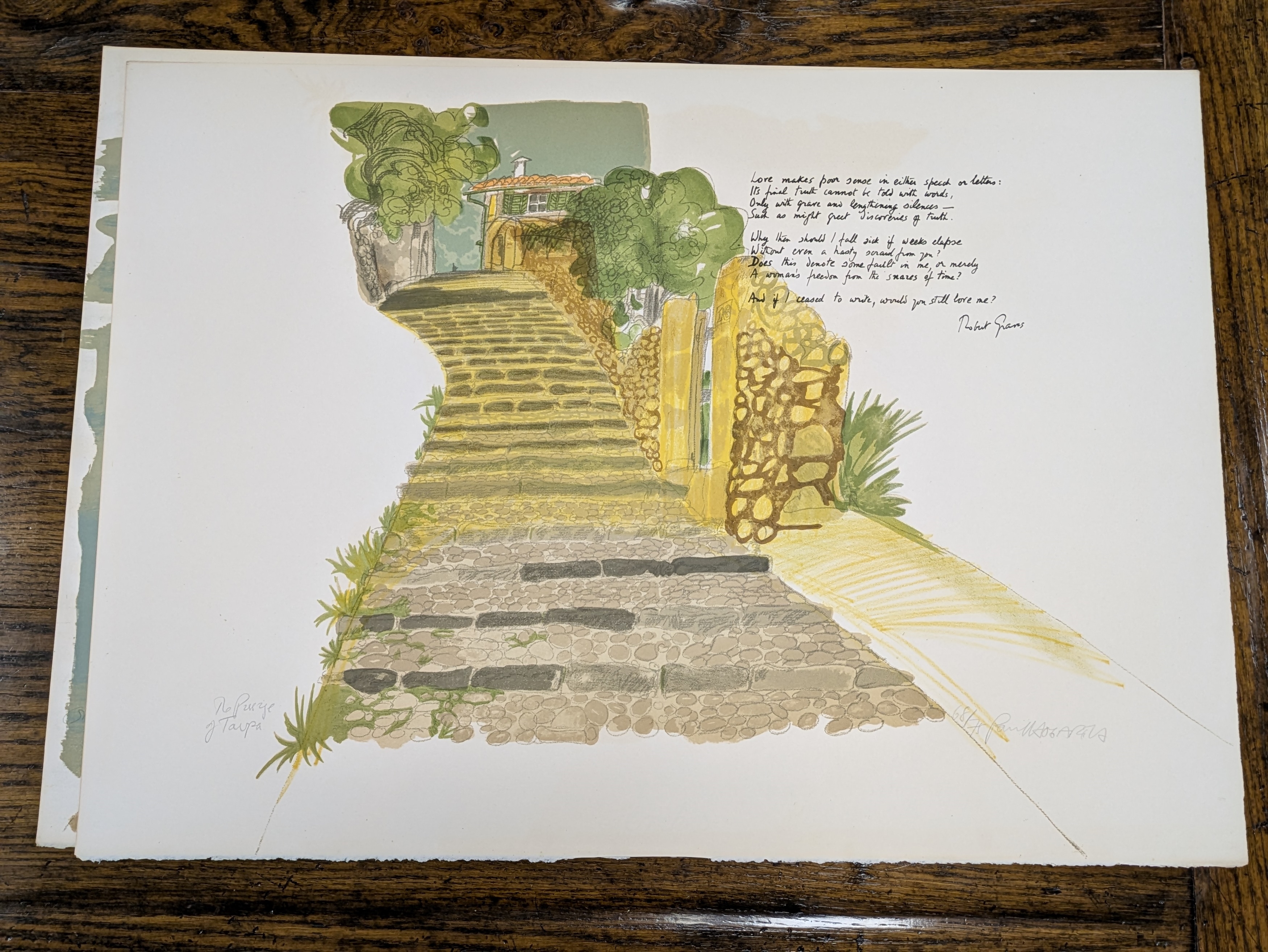 Artwork by Paul Hogarth, Deya - the complete portfolio of five poems and lithographs, Made of Lithographs