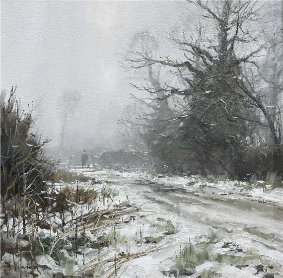 Dog Walkers, Winter - John Lines