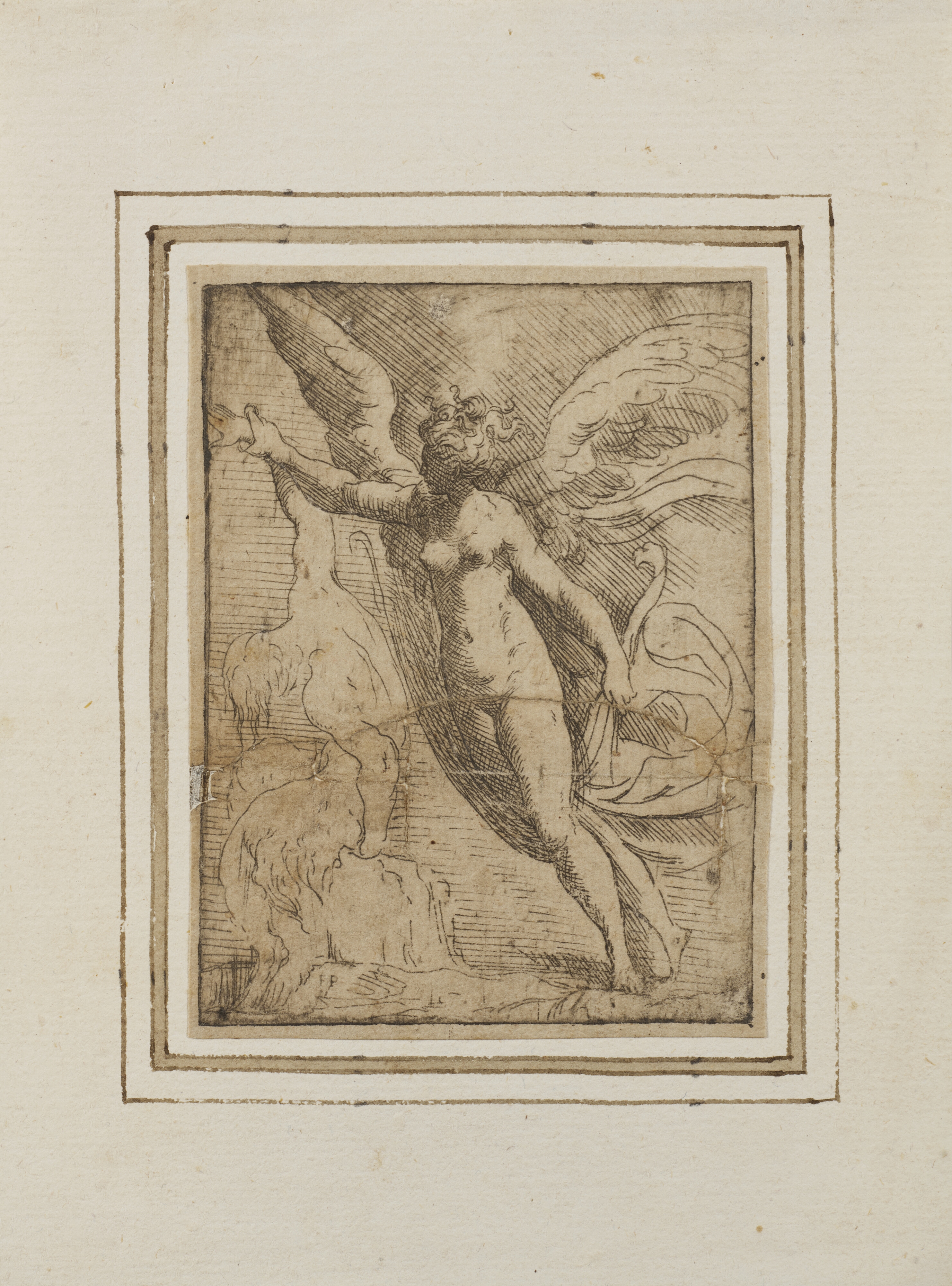 Artwork by Parmigianino, Guido Reni, Girl with a cushion, Made of engravings