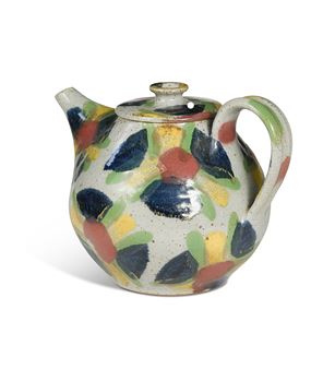a stoneware teapot and cover - Janice Tchalenko