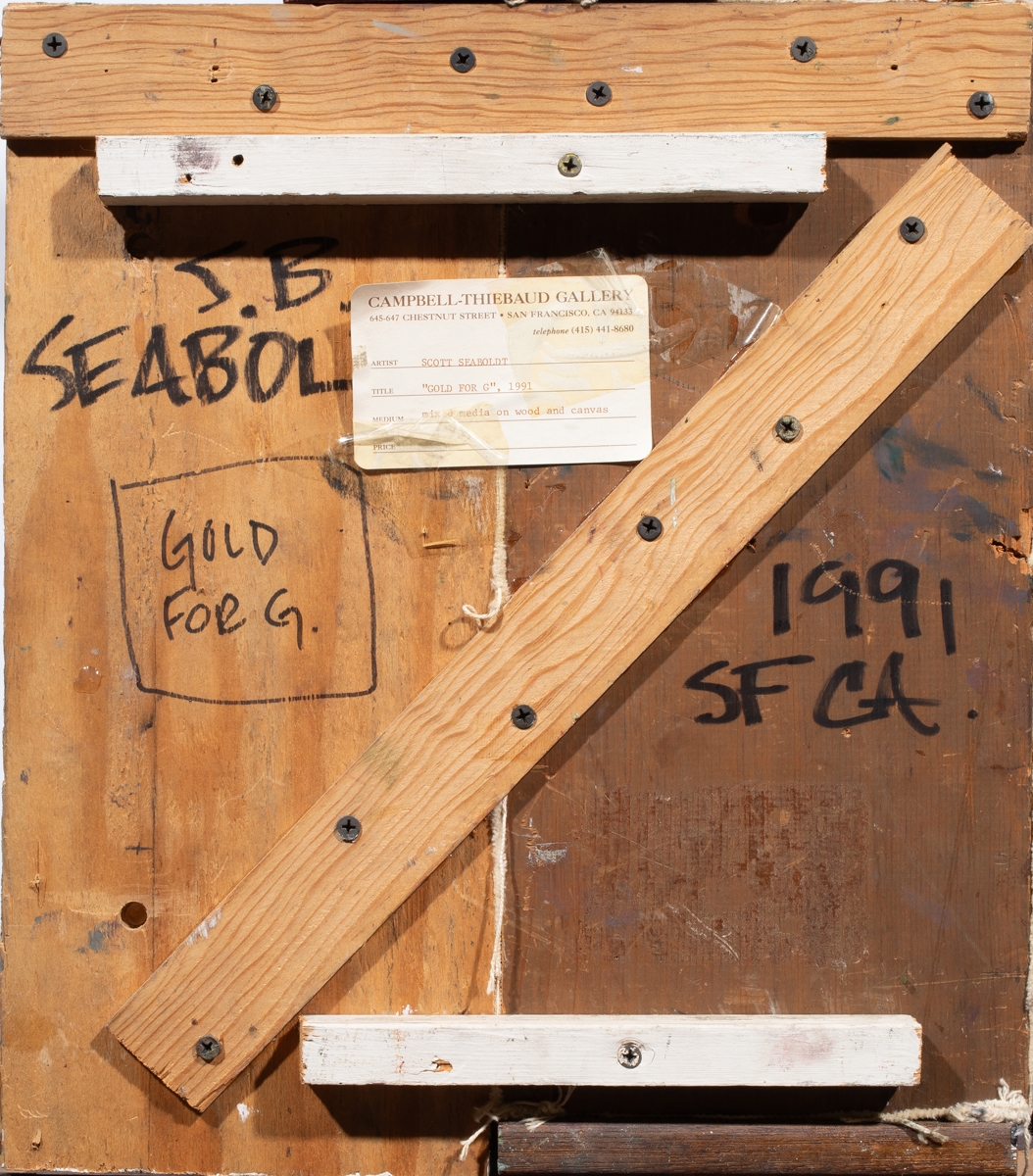 Artwork by Scott Seaboldt, Gold for G, Made of Mixed Media On Board