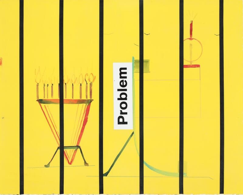 Artwork by John Kørner, Problem, Made of Mixed media collage on paper