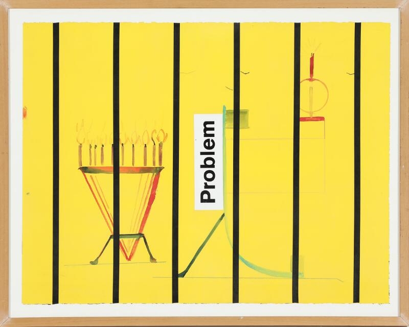 Artwork by John Kørner, Problem, Made of Mixed media collage on paper