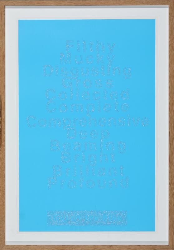 Artwork by Kirstine Roepstorff, Composition, Made of Silkscreen with glitter on paper