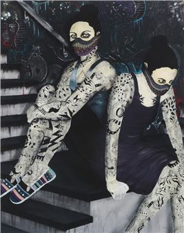 Composition with two female figures - Rune Christensen