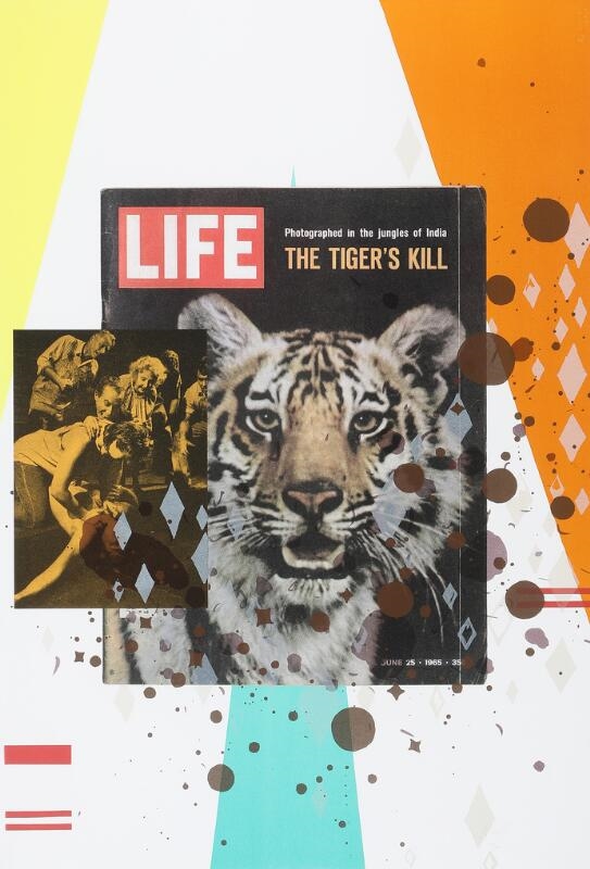 Artwork by Kirstine Roepstorff, Tiger Tiger burning bright, Made of Lithograph in colours