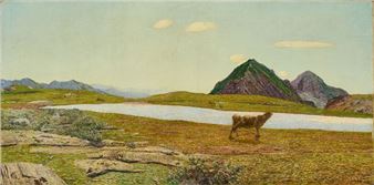 Mattinata sulle Alpi (Malinconia, Pascolo di alta montagna), (1904-08 - Carlo Fornara