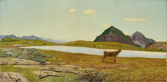 Mattinata sulle Alpi (Malinconia, Pascolo di alta montagna), (1904-08 - Carlo Fornara