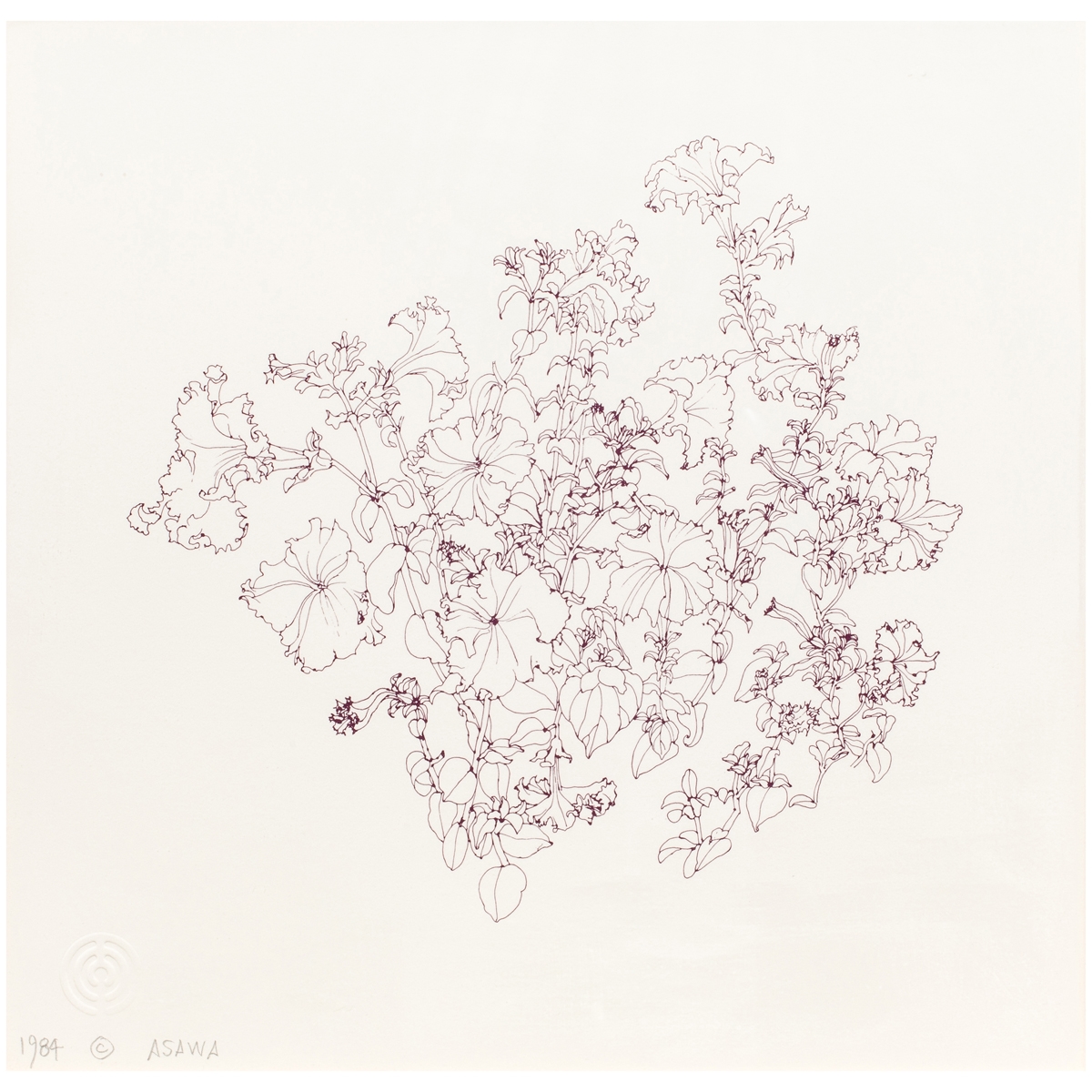 Artwork by Ruth Asawa, Petunias, Made of Lithograph