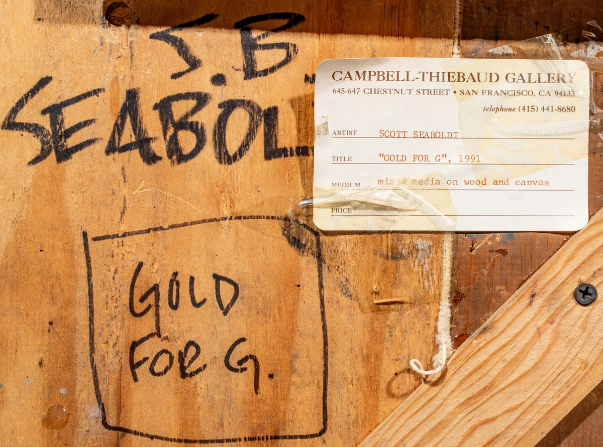Artwork by Scott Seaboldt, Gold for G, Made of Mixed Media On Board