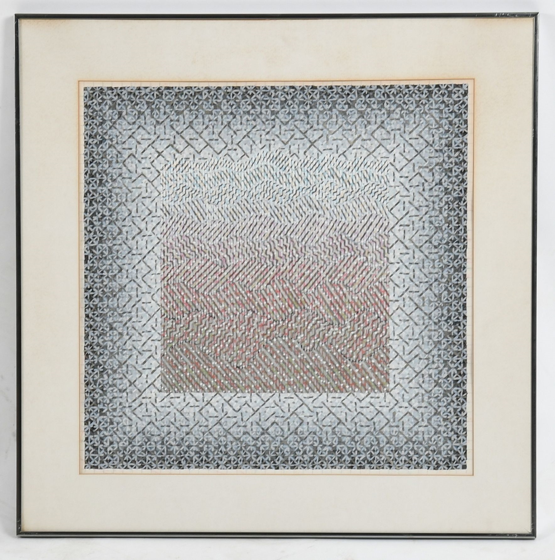 Artwork by Pamela Studstill, Two Quilt Studies on Paper, Made of Gouache On Paper