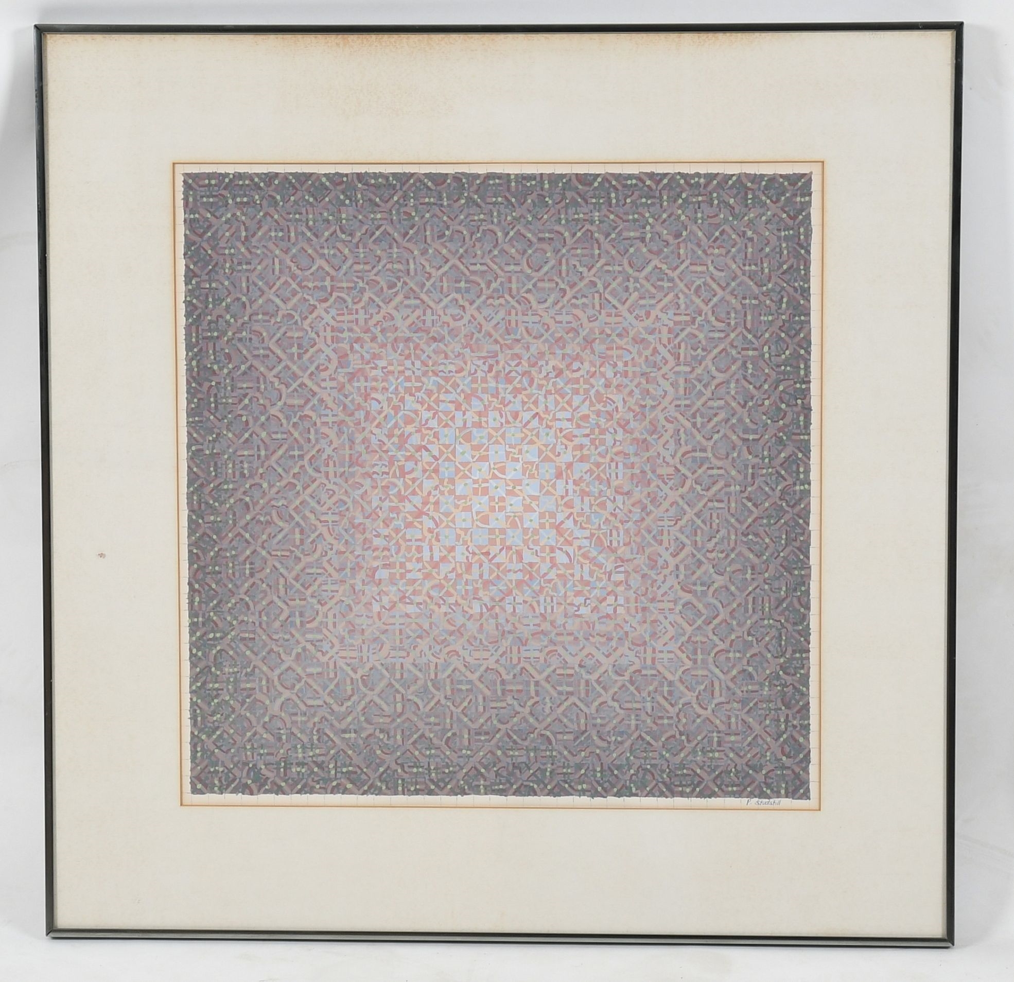 Artwork by Pamela Studstill, Two Quilt Studies on Paper, Made of Gouache On Paper