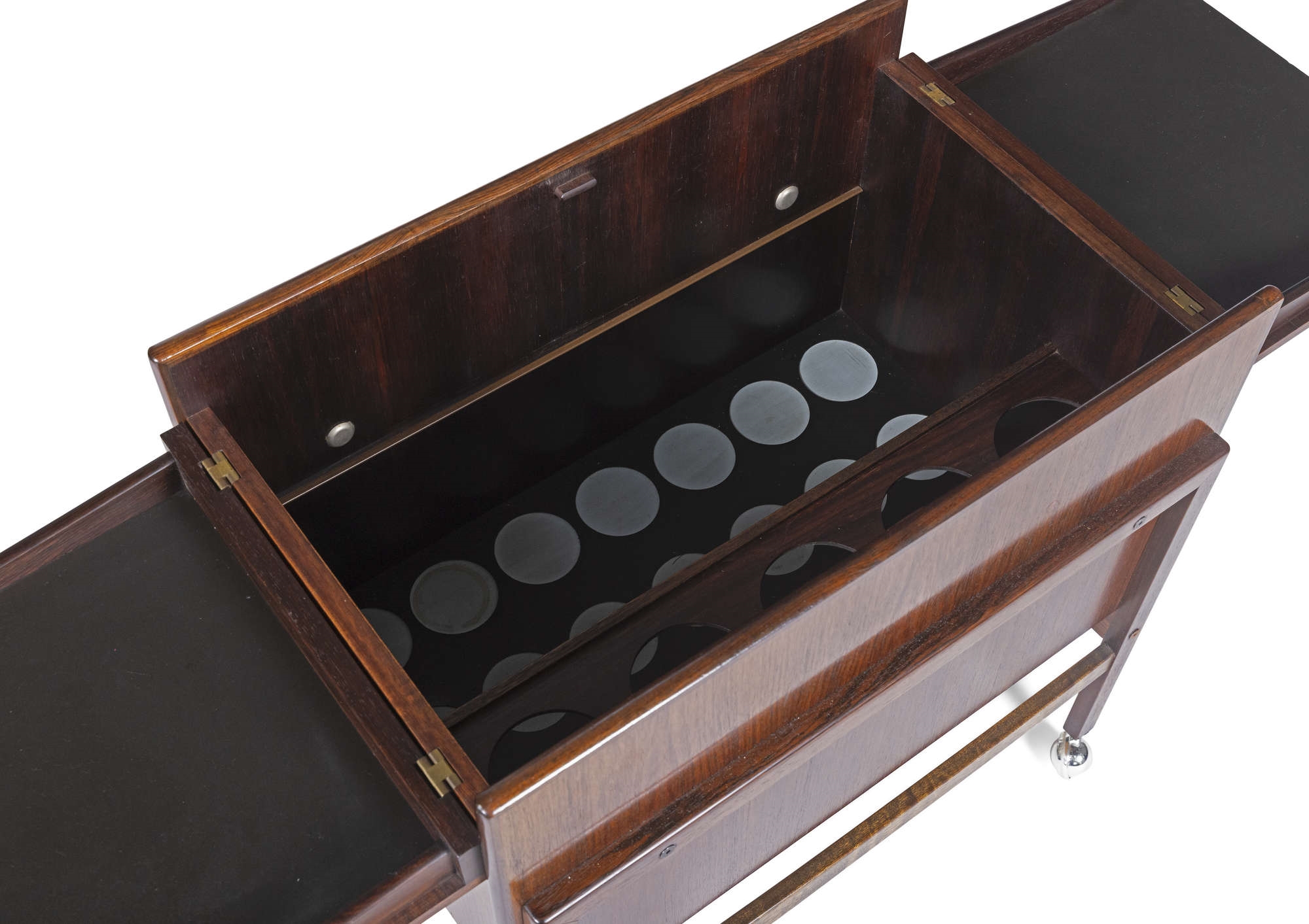 Artwork by Andreas Hansen, A rosewood drinks car by Andreas Hansen for Areebo MÃ¸bler, Made of Rosewood