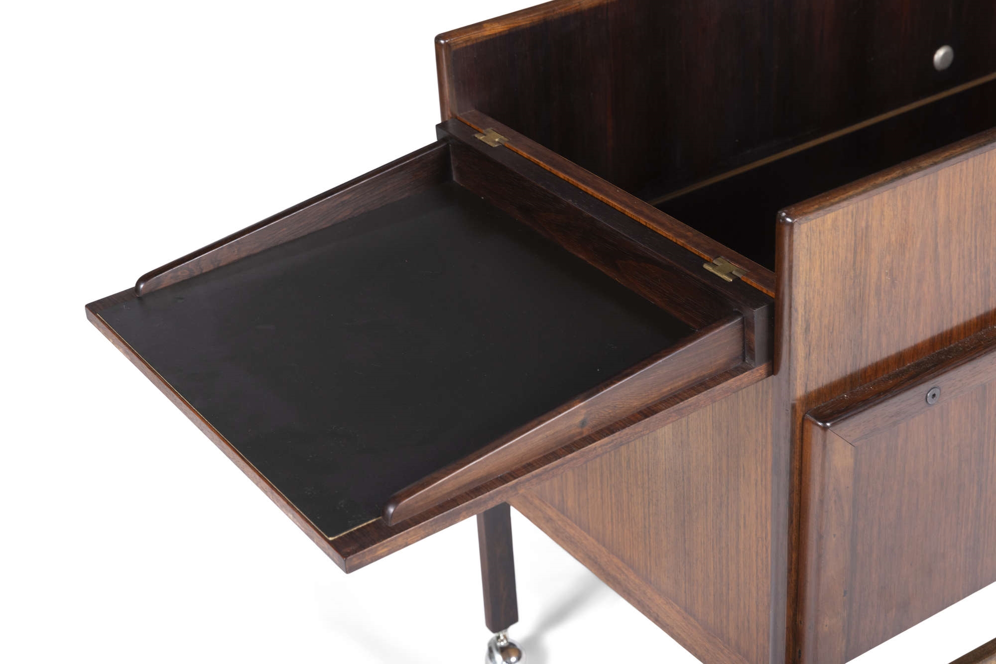 Artwork by Andreas Hansen, A rosewood drinks car by Andreas Hansen for Areebo MÃ¸bler, Made of Rosewood