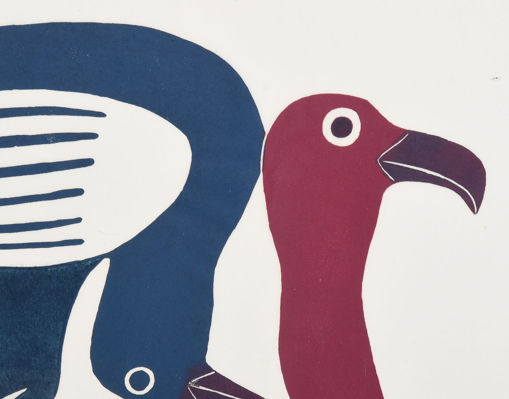 Artwork by Kenojuak Ashevak, Rollicking Birds, Made of Stonecut And Stencil