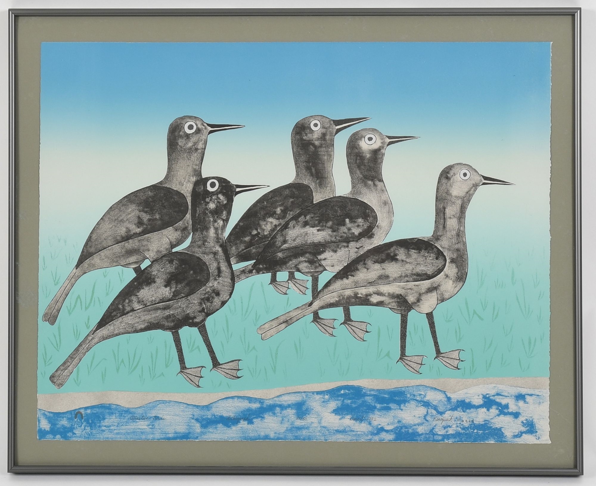 Artwork by Kenojuak Ashevak, Attentive Birds, Made of Lithograph