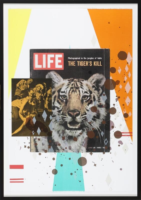 Artwork by Kirstine Roepstorff, Tiger Tiger burning bright, Made of Lithograph in colours